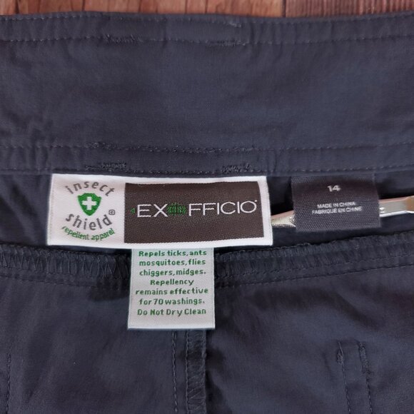 NWT Exofficio Womens Size 14 Bugsaway Vianna Pants Gray Roll Up Leg Stretch - Picture 10 of 15
